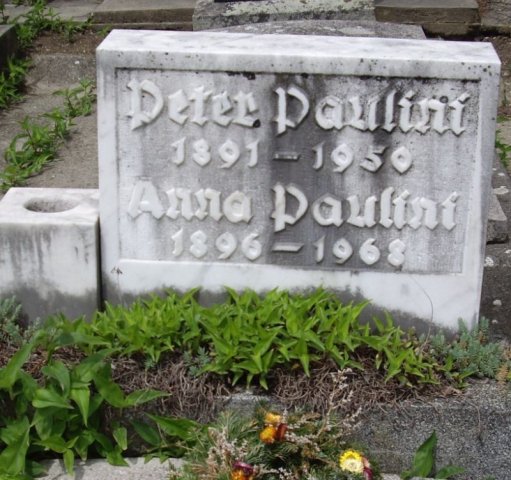 Paulini Peter 1891-1950 Roth Anna 1896-1968 Grabstein